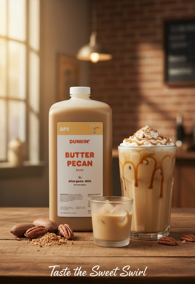 Dunkin Butter Pecan Swirl 64 Oz Jug WITH PUMP 90+ Days From Purchase